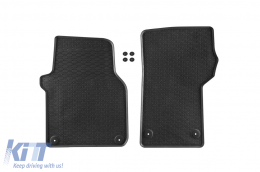 Specific rubber mats suitable for VW Crafter II, MAN TGE after 2017, 2-piece set, black color-image-6248207