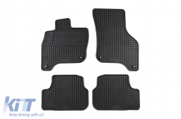 Specific rubber mats suitable for VW E-Golf 2014-2019 EV version, 4-piece set, black color