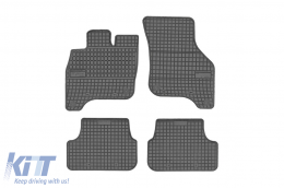 Specific rubber mats suitable for VW E-Golf 2014-2019, 4-piece set, black color from Frogum El Toro series - ABFMV6019293