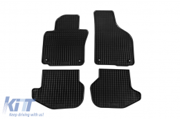 Specific rubber mats suitable for VW Eos 2006-2016, 4-piece set, black color-image-6226404