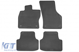 Specific rubber mats suitable for VW Golf 8 wagon, Skoda Octavia, Octavia Hybrid, Seat Cupra Formentor, Cupra Formentor e-Hybrid after 2021, 4-piece set, black color-image-6227254