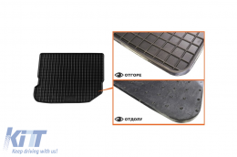 Specific rubber mats suitable for VW Golf IV 1998-2003, Bora 1998-2005, Beetle 1998-2011, Seat Toledo 1999-2004, Seat Leon 1999-2005, 4-piece set, black color-image-6226246