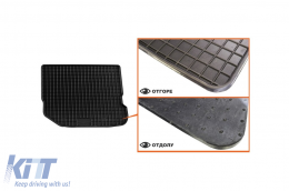 Specific rubber mats suitable for VW Golf IV 1998-2003, Bora 1998-2005, Beetle 1998-2011, Seat Toledo 1999-2004, Seat Leon 1999-2005, 4-piece set, black color-image-6226247