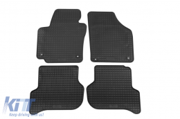 Specific rubber mats suitable for VW Golf V Plus 2005-2014, Skoda Yeti 2009-2017, 4-piece set, black color - ABFMV6018354