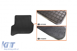 Specific rubber mats suitable for VW Golf V Plus 2005-2014, Skoda Yeti 2009-2017, 4-piece set, black color-image-6226265