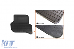 Specific rubber mats suitable for VW Golf V Plus 2005-2014, Skoda Yeti 2009-2017, 4-piece set, black color-image-6226266
