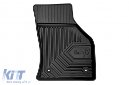 Specific rubber mats suitable for VW Golf VII, Seat Leon 2012-2019, VW T-Roc after 2018, 4-piece set, black color-image-6226511