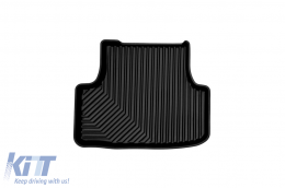 Specific rubber mats suitable for VW Golf VII, Seat Leon 2012-2019, VW T-Roc after 2018, 4-piece set, black color-image-6226512