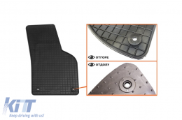 Specific rubber mats suitable for VW Jetta after 2011, 4-piece set, black color-image-6226273