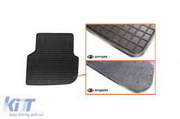 Specific rubber mats suitable for VW Jetta after 2011, 4-piece set, black color-image-6226274