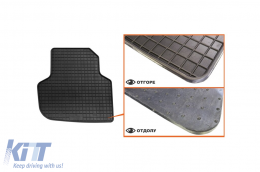 Specific rubber mats suitable for VW Jetta after 2011, 4-piece set, black color-image-6226275