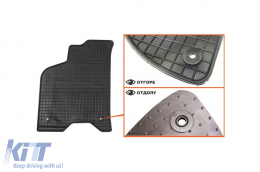Specific rubber mats suitable for VW Lupo 1998-2005, 4-piece set, black color-image-6226319