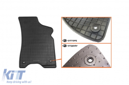 Specific rubber mats suitable for VW Lupo 1998-2005, 4-piece set, black color-image-6226320