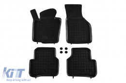 Specific rubber mats suitable for VW Passat B6 2005-2010, Passat B7 2010-2014, CC 2008-2016, VW Tiguan 2007-2017, Jetta 2010-2018, 4-piece set, black color-image-6213272