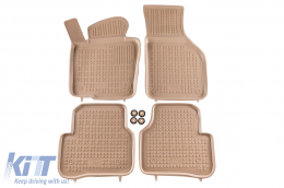 image-21-Specific rubber mats suitable for VW Passat B6 2005-2010, Passat B7 2010-2014, CC 2008-2016, VW Tiguan 2007-2017, Jetta 2010-2018, 4-piece set, beige color