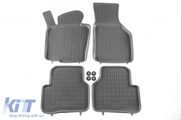 image-27-Specific rubber mats suitable for VW Passat B6 2005-2010, Passat B7 2010-2014, CC 2008-2016, VW Tiguan 2007-2017, Jetta 2010-2018, 4-piece set, grey color