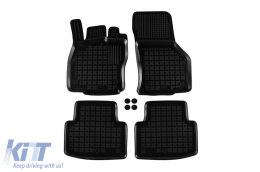 Specific rubber mats suitable for VW Passat sedan, wagon, Alltrack after 2014, 4-piece set, black color - ABFMV6015960