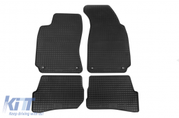 Specific rubber mats suitable for VW Passat 1996-2005, 4-piece set, black color