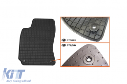 Specific rubber mats suitable for VW Passat 1996-2005, 4-piece set, black color-image-6226464