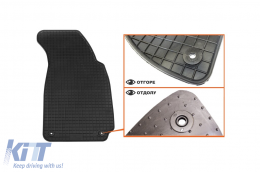 Specific rubber mats suitable for VW Passat 1996-2005, 4-piece set, black color-image-6226465