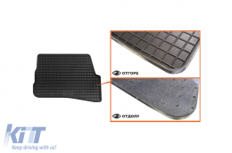Specific rubber mats suitable for VW Passat 1996-2005, 4-piece set, black color-image-6226466