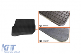 Specific rubber mats suitable for VW Passat 1996-2005, 4-piece set, black color-image-6226467