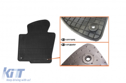 Specific rubber mats suitable for VW Passat 2005-2010, Passat 2010-2014, CC 2012-2016, 4-piece set, black color-image-6226474