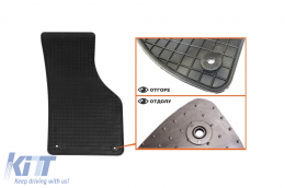 Specific rubber mats suitable for VW Passat 2005-2010, Passat 2010-2014, CC 2012-2016, 4-piece set, black color-image-6226475