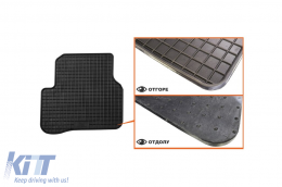 Specific rubber mats suitable for VW Passat 2005-2010, Passat 2010-2014, CC 2012-2016, 4-piece set, black color-image-6226476