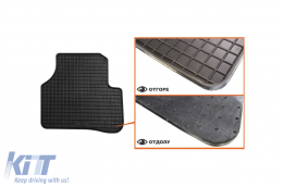 Specific rubber mats suitable for VW Passat 2005-2010, Passat 2010-2014, CC 2012-2016, 4-piece set, black color-image-6226477