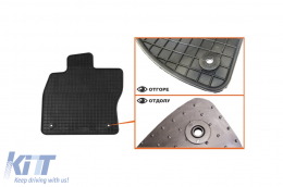 Specific rubber mats suitable for VW Passat sedan, wagon, Alltrack after 2014, 4-piece set, black color-image-6226483