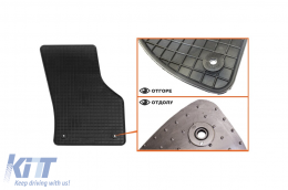 Specific rubber mats suitable for VW Passat sedan, wagon, Alltrack after 2014, 4-piece set, black color-image-6226484