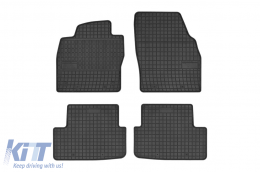 Specific rubber mats suitable for VW Polo, Seat Ibiza after 2017, 4-piece set, black color - ABFMV6023937