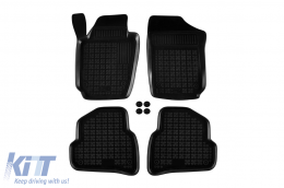 image-36-Specific rubber mats suitable for VW Polo 2009-2017, 4-piece set, black color