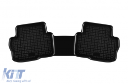 Specific rubber mats suitable for VW Sharan, Seat Alhambra after 2010, 7 seats, 4-piece set, black color-image-6213336