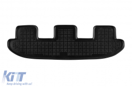 Specific rubber mats suitable for VW Sharan, Seat Alhambra after 2010, 7 seats, 4-piece set, black color-image-6213337