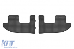 Specific rubber mats suitable for VW Sharan, Seat Alhambra after 2010 for 3rd row, 2-piece set, black color - ABFMV6023857