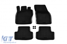 Specific rubber mats suitable for VW T-Roc after 2017, 4-piece set, black color - ABFMV6015964