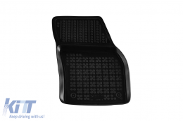 Specific rubber mats suitable for VW T-Roc after 2017, 4-piece set, black color-image-6213408
