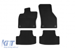 image-74-Specific rubber mats suitable for VW T-Roc after 2017, 4-piece set, black color