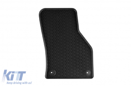 Specific rubber mats suitable for VW T-Roc after 2017, 4-piece set, black color-image-6228362