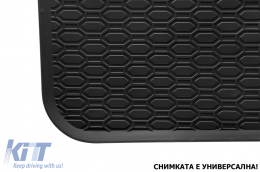Specific rubber mats suitable for VW T-Roc after 2017, 4-piece set, black color-image-6228367