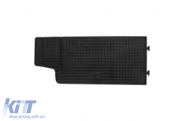 Specific rubber mats suitable for VW T5 Transporter, Caravelle, after 2003, T6 Transporter, Caravelle, after 2015, T6.1 Transporter, Caravelle after 2019, third row, 2 seats, 2-piece set, black color-image-6249719