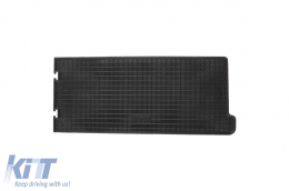 Specific rubber mats suitable for VW T5 Transporter, Caravelle, after 2003, T6 Transporter, Caravelle, after 2015, T6.1 Transporter, Caravelle after 2019, third row, 2 seats, 2-piece set, black color-image-6249720