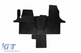 Specific rubber mats suitable for VW T6.1 Transporter, Caravelle, Multivan with tunnel after 2019, 2 seats, 4-piece set, black color - ABFMV6018860