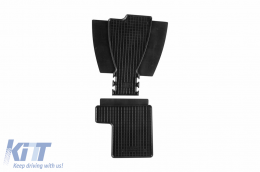 Specific rubber mats suitable for VW T6.1 Transporter, Caravelle, Multivan with tunnel after 2019, 2 seats, 4-piece set, black color-image-6229215