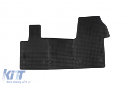 Specific rubber mats suitable for VW T7 Multivan after 2022, 2 seats, 3-piece set, black color - ABFMV6023760