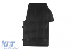 Specific rubber mats suitable for VW T7 Multivan after 2022, 2 seats, 3-piece set, black color-image-6250085