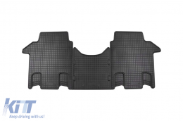 Specific rubber mats suitable for VW T7 Multivan after 2022, second row, 3-piece set, black color-image-6250090