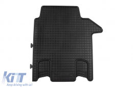 Specific rubber mats suitable for VW T7 Multivan after 2022, second row, 3-piece set, black color-image-6250093